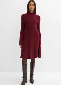 Vestido de punto de mezcla de viscosa con línea en A