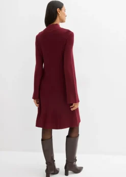 Vestido de punto de mezcla de viscosa con línea en A