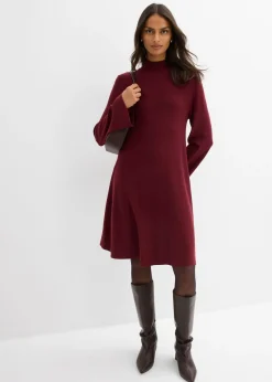 Vestido de punto de mezcla de viscosa con línea en A
