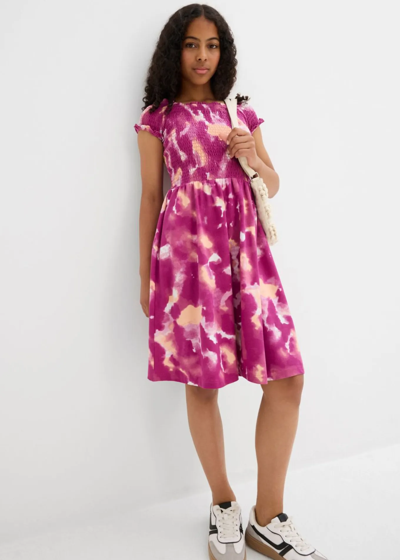 Vestido de punto de mezcla de algodón orgánico elástico