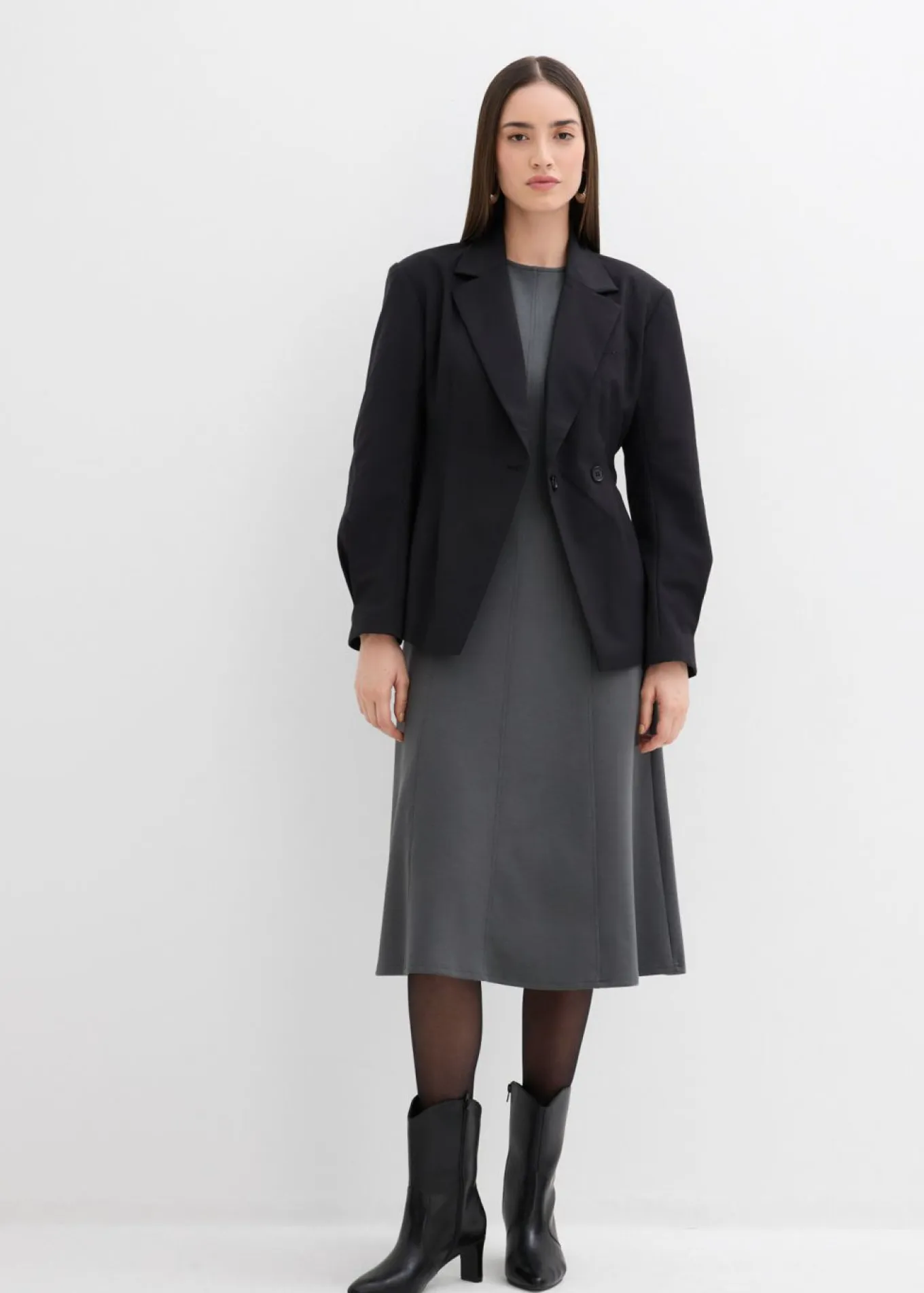 Vestido de punto de mezcla de viscosa fluida