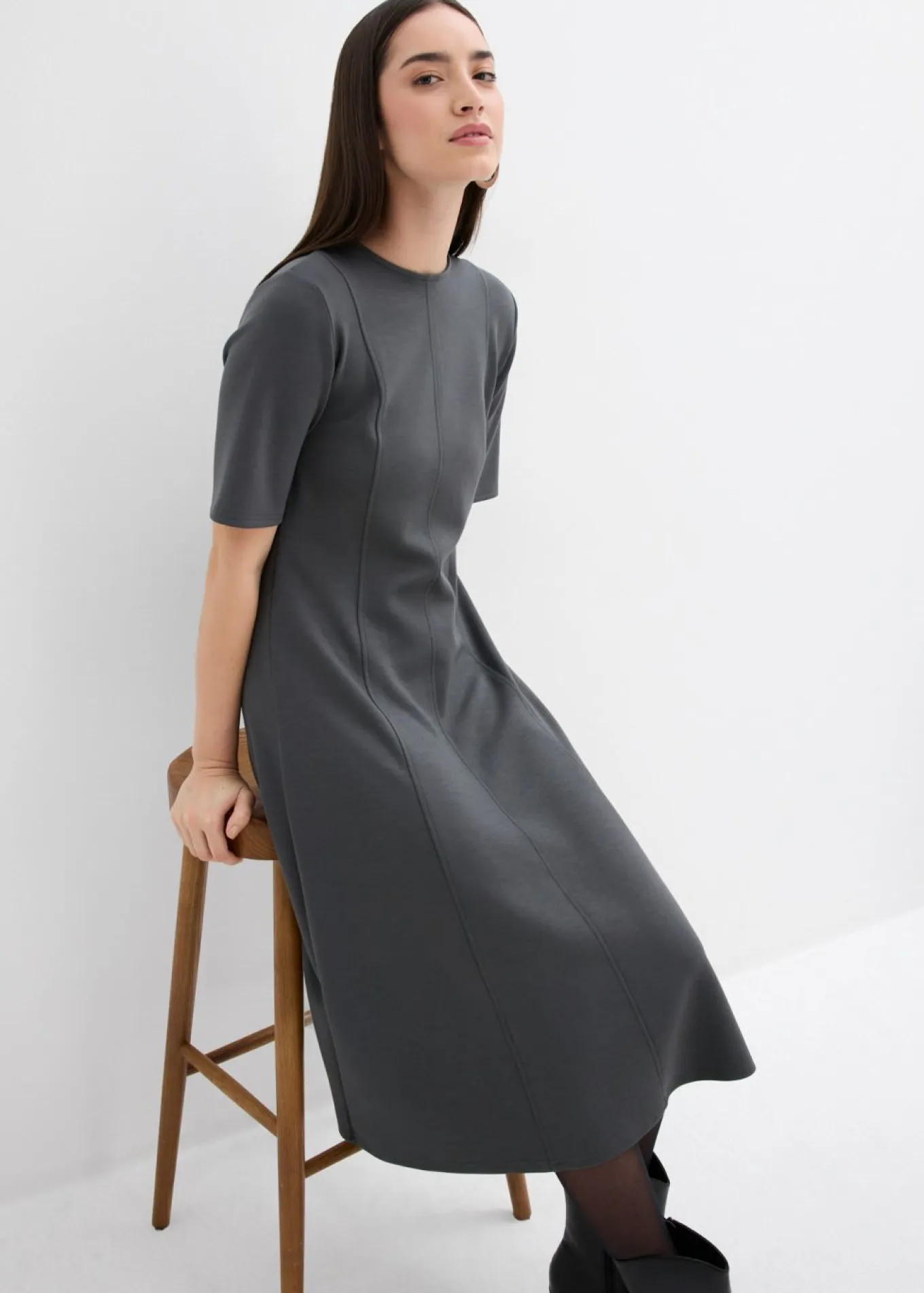 Vestido de punto de mezcla de viscosa fluida