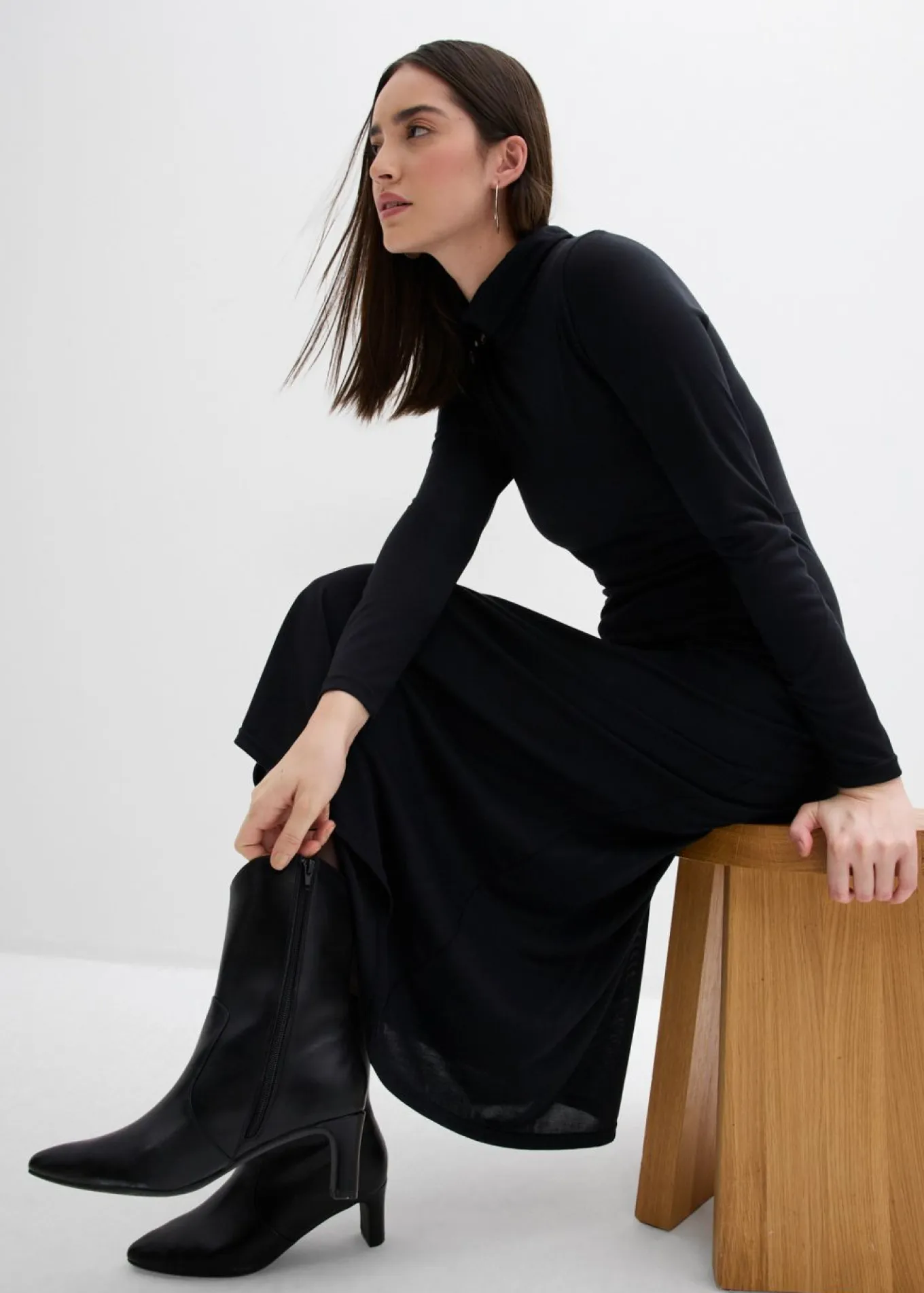 Vestido de punto de mezcla de modal suave