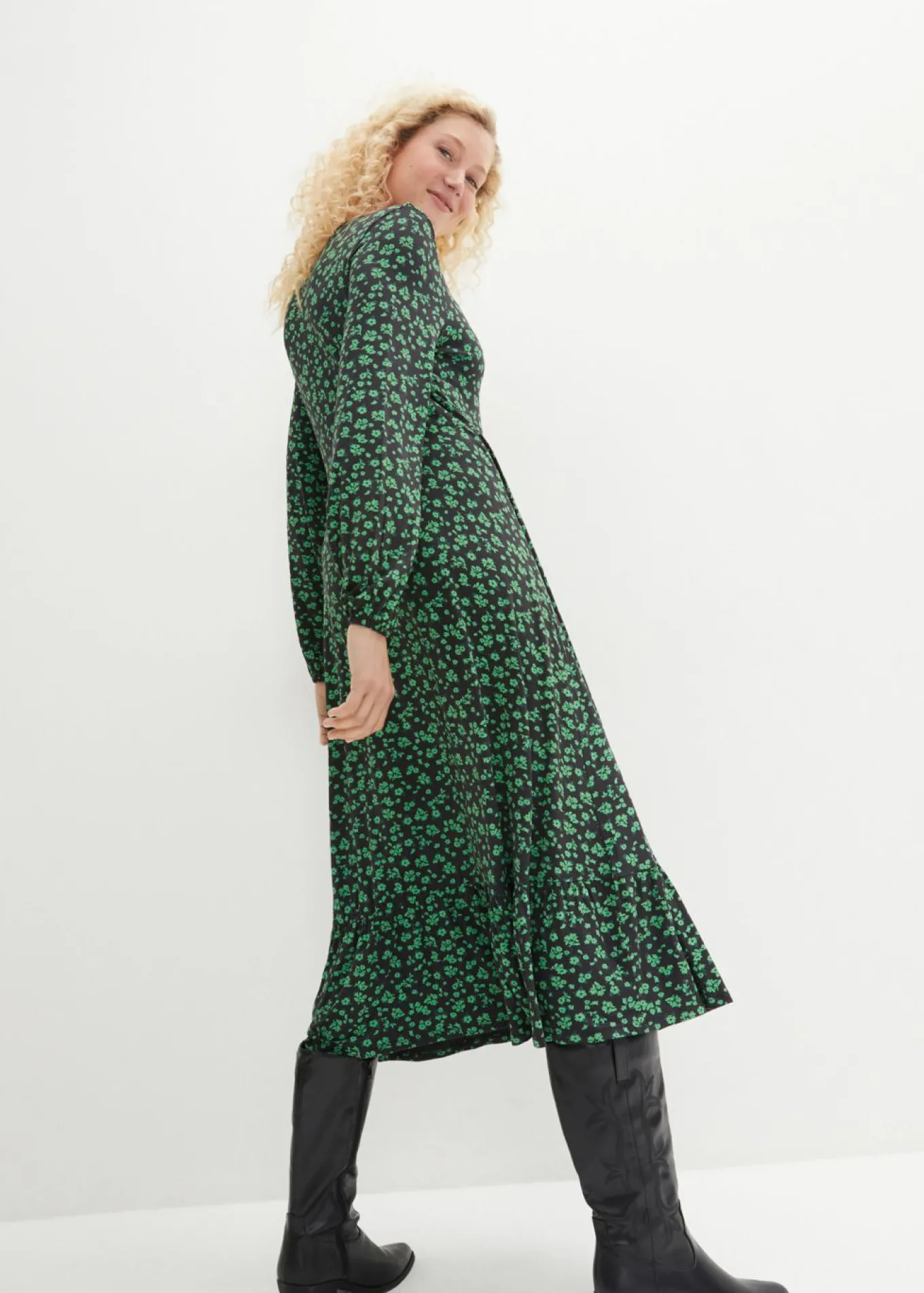 Vestido de punto de mezcla de viscosa fluida