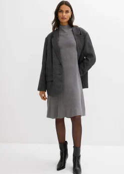Vestido de punto de mezcla de viscosa con línea en A