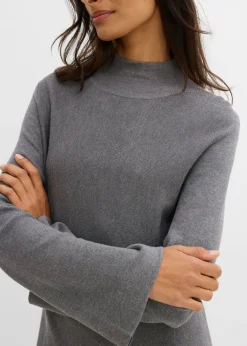 Vestido de punto de mezcla de viscosa con línea en A