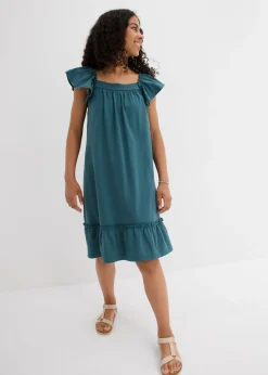 Vestido de punto de mezcla de algodón orgánico elástico