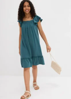 Vestido de punto de mezcla de algodón orgánico elástico