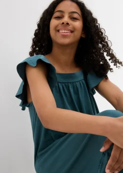 Vestido de punto de mezcla de algodón orgánico elástico