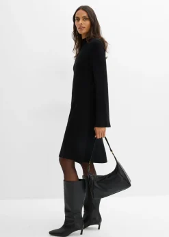 Vestido de punto de mezcla de viscosa con línea en A