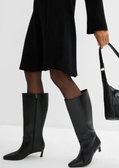 Vestido de punto de mezcla de viscosa con línea en A
