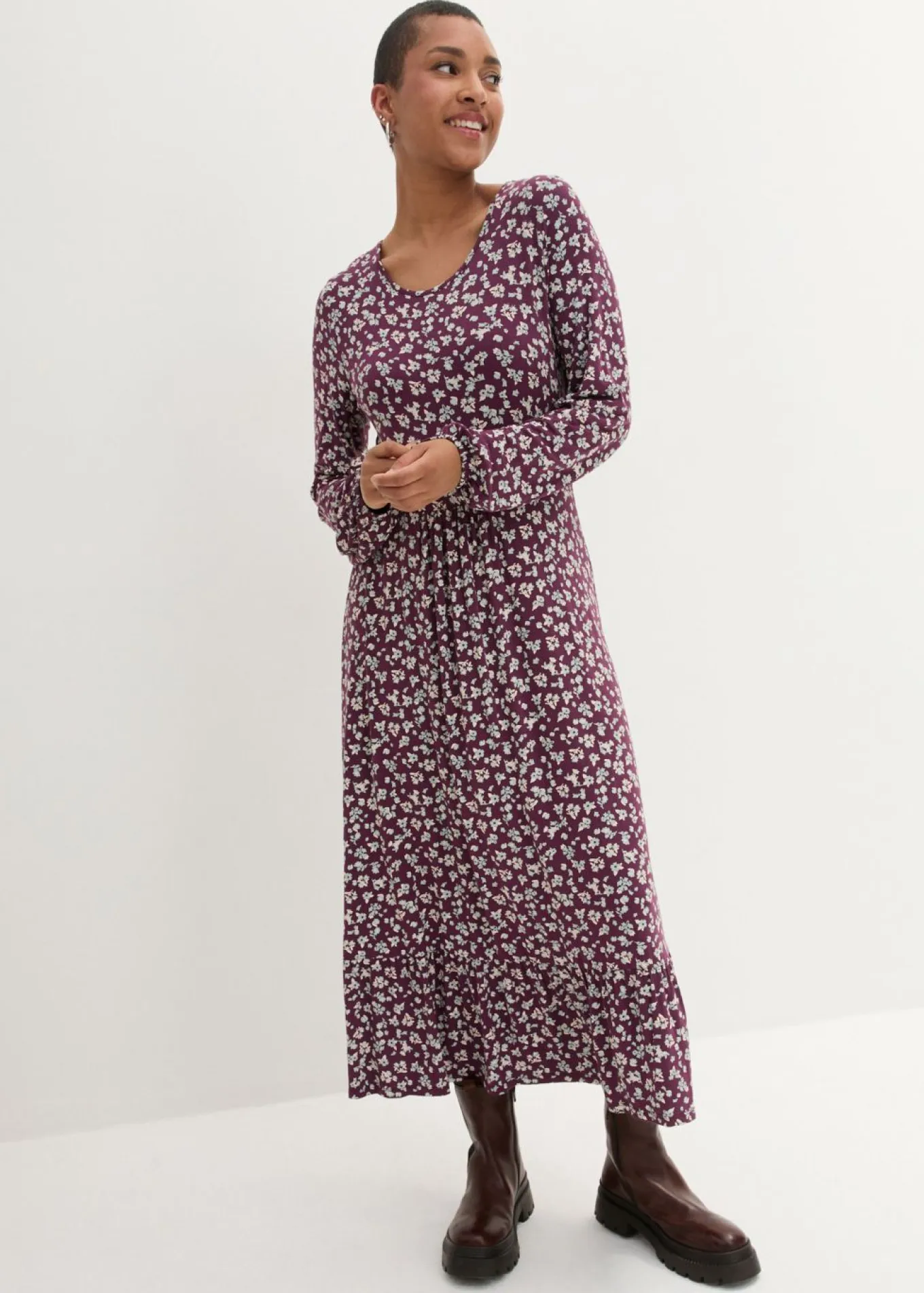 Vestido de punto de mezcla de viscosa fluida