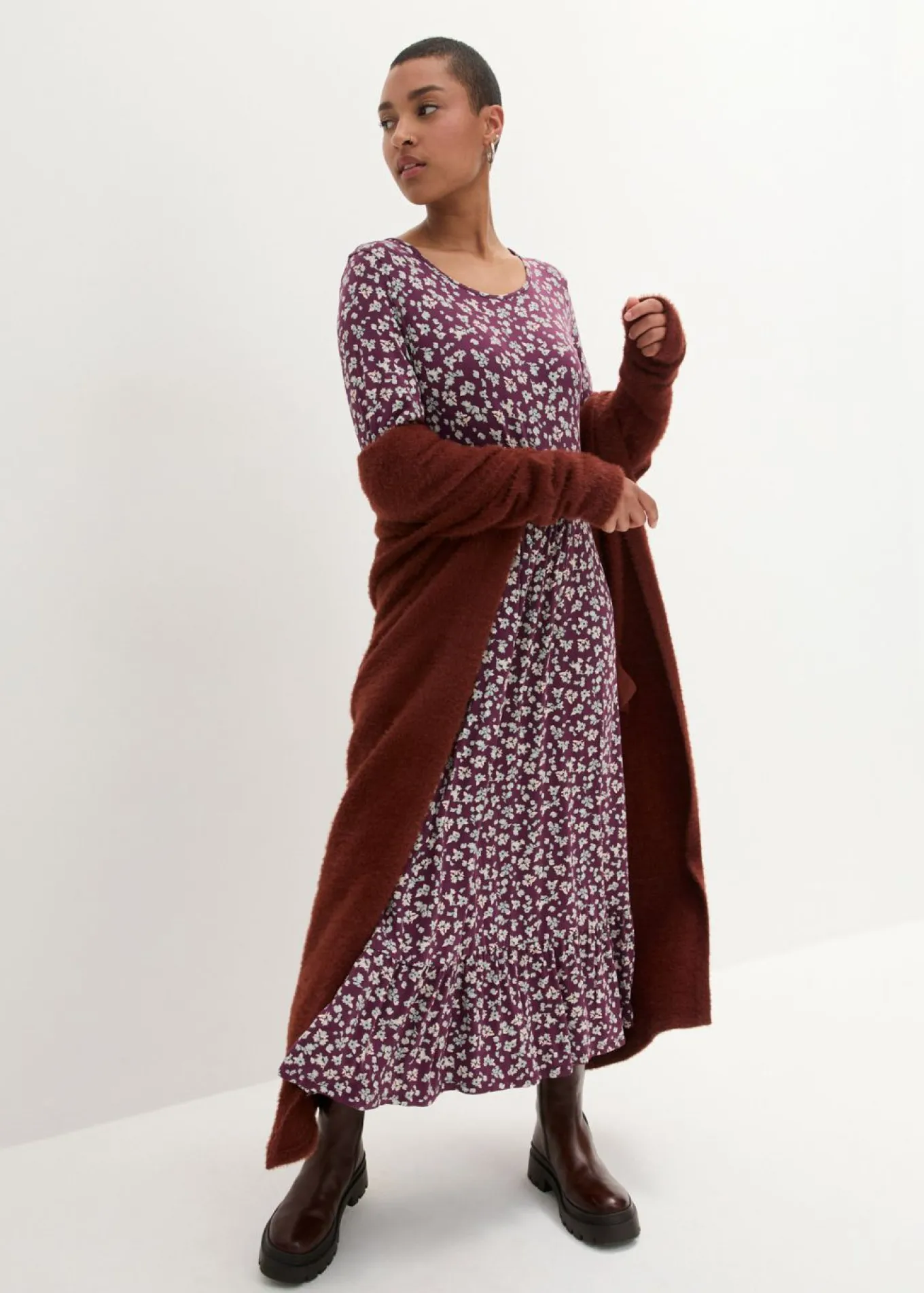 Vestido de punto de mezcla de viscosa fluida