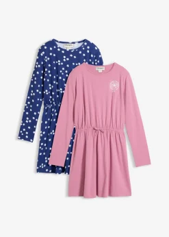 Vestido de punto de mezcla de algodón orgánico elástico (2 unidades)