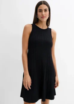 Vestido de punto de mezcla de viscosa con línea en A