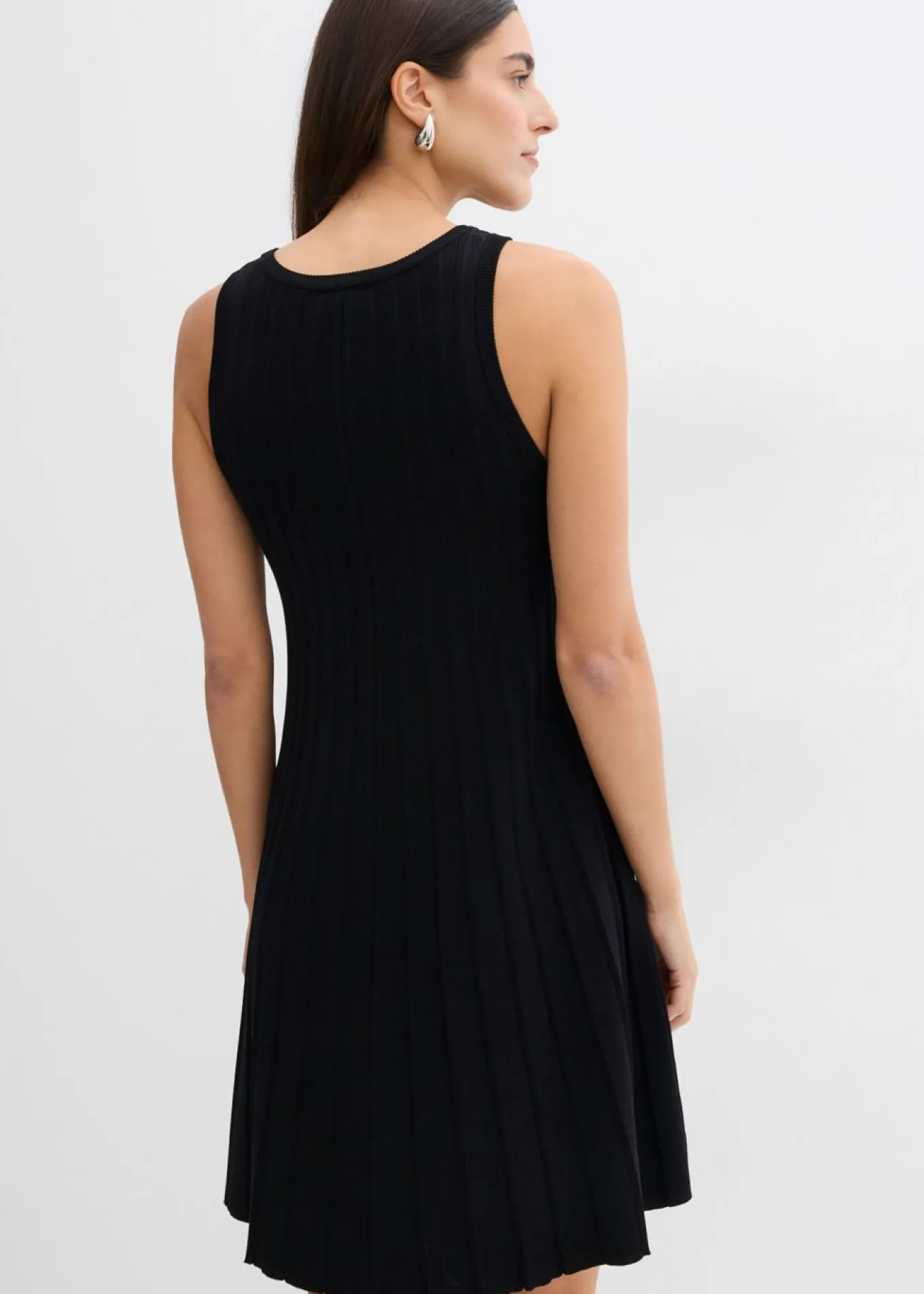 Vestido de punto de mezcla de viscosa con línea en A