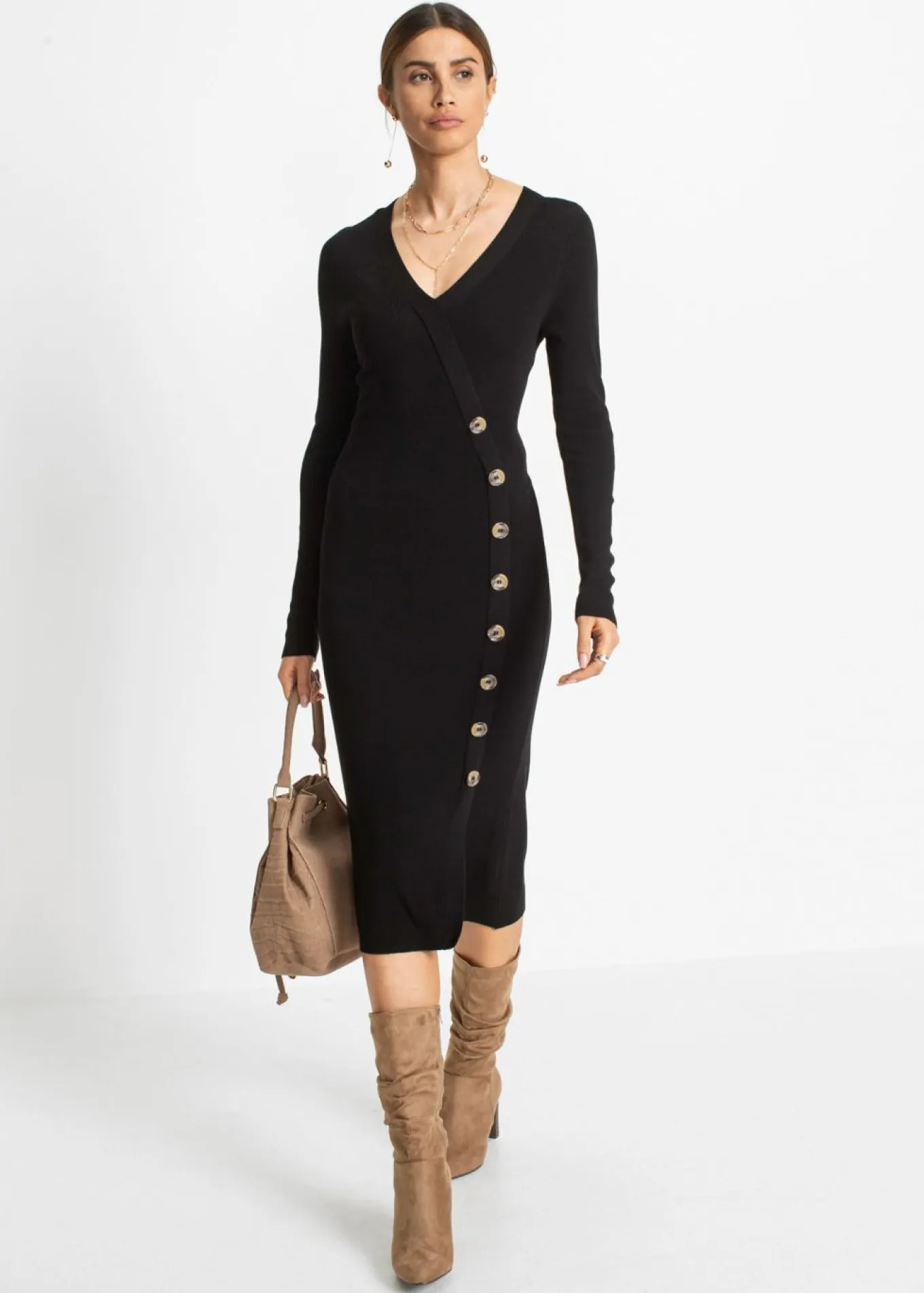 Vestido de punto de mezcla de viscosa