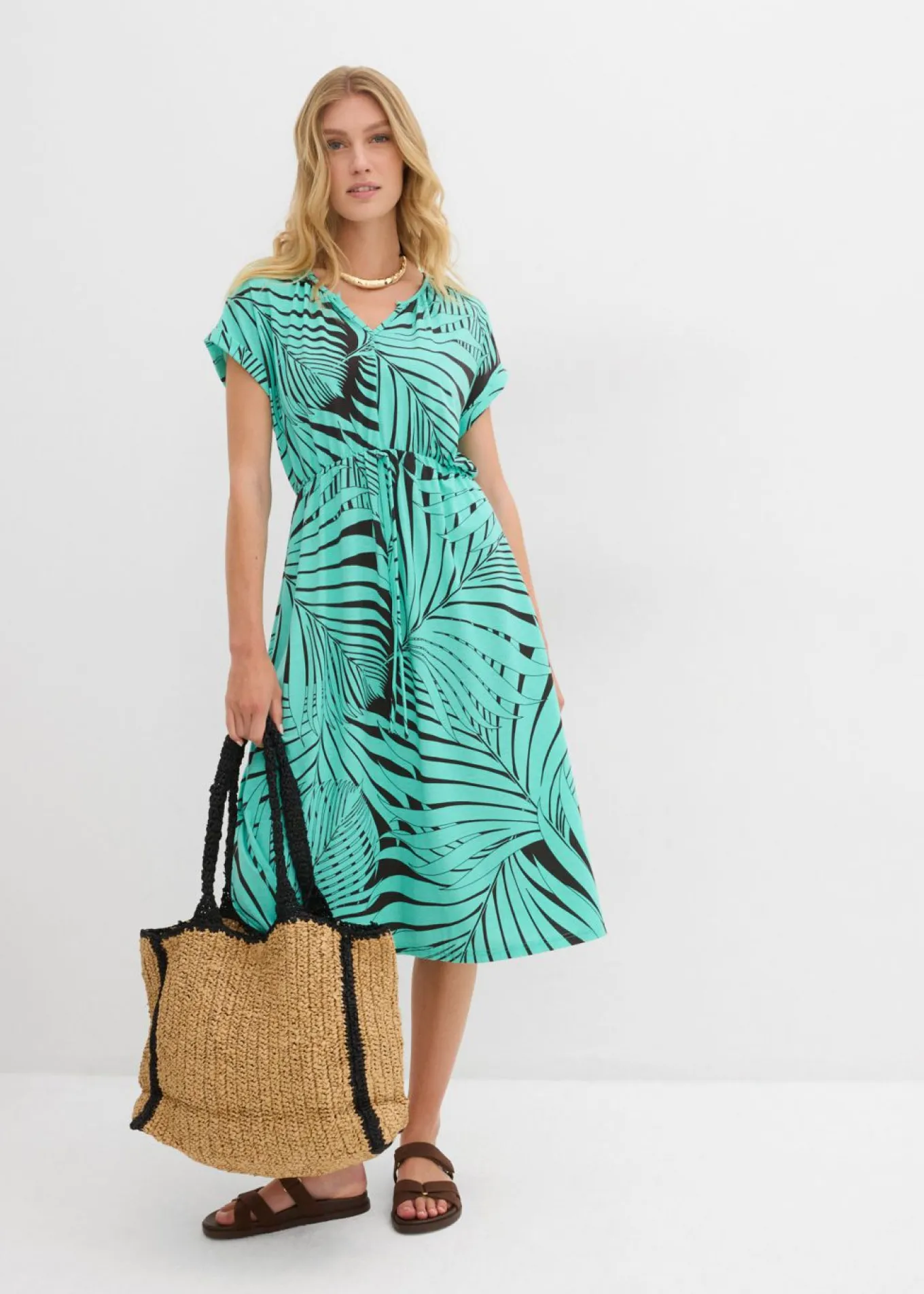 Vestido de punto de mezcla de viscosa fluida