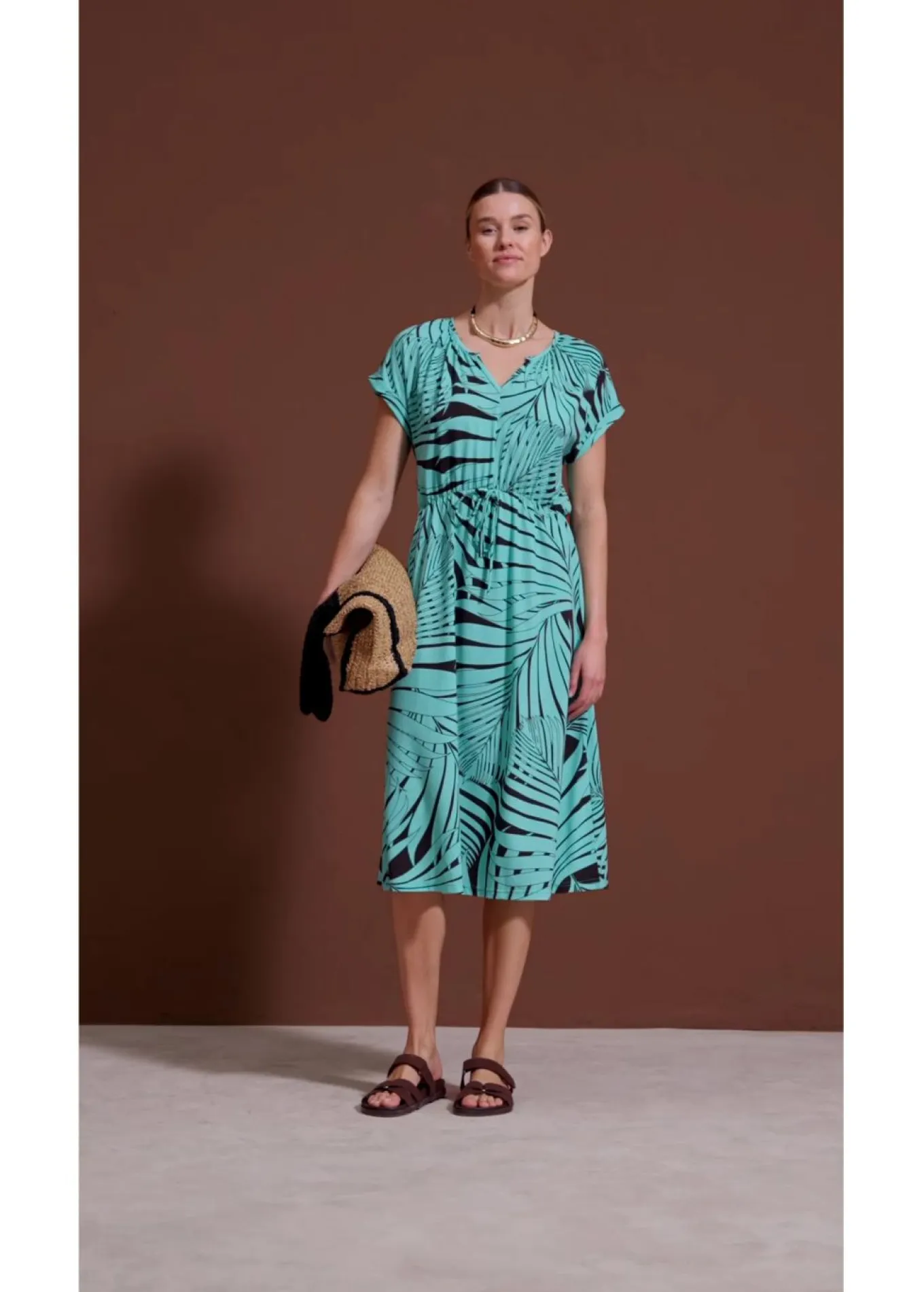 Vestido de punto de mezcla de viscosa fluida