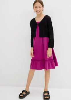 Vestido de punto de mezcla de algodón orgánico elástico