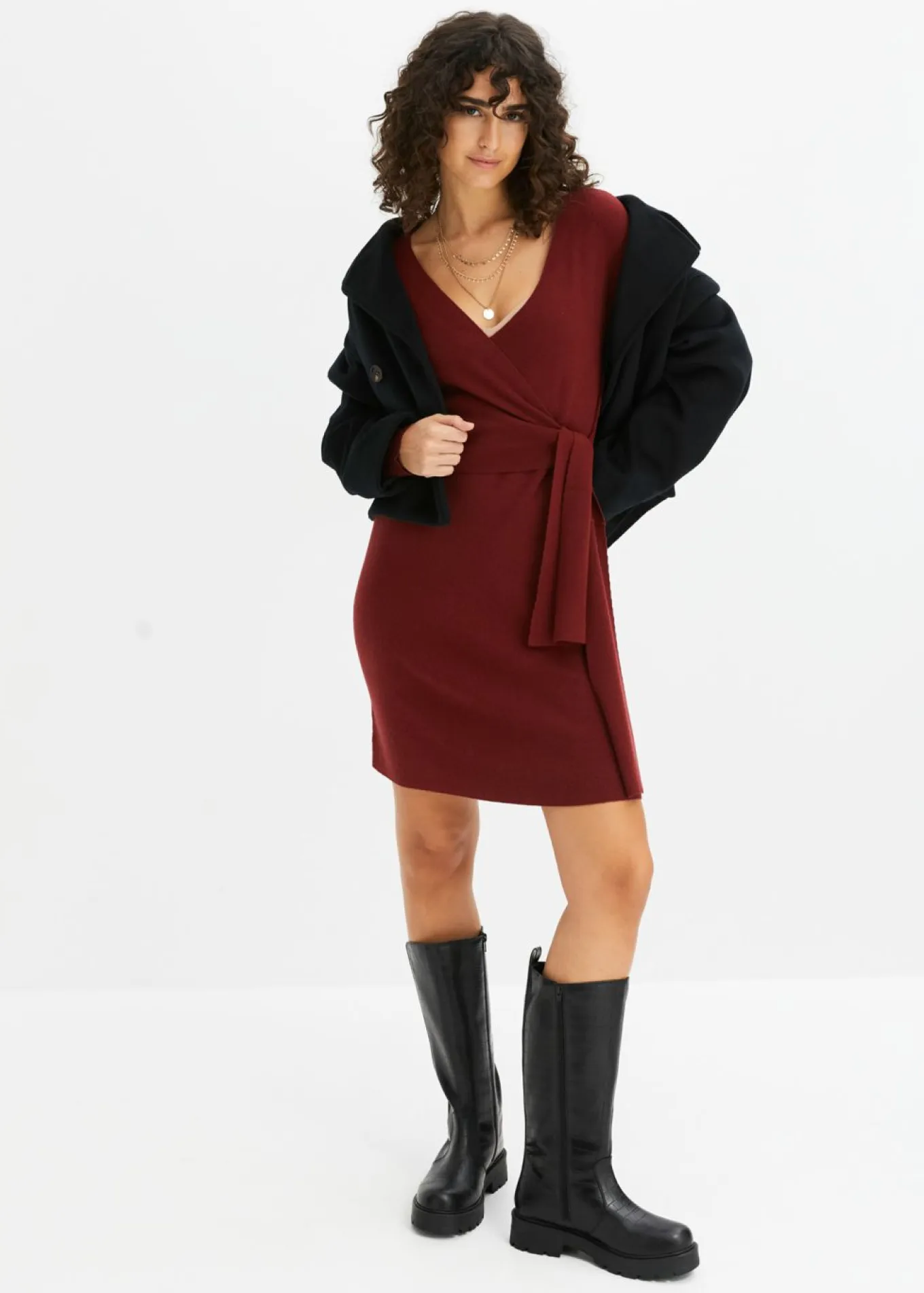 Vestido de punto de mezcla de viscosa