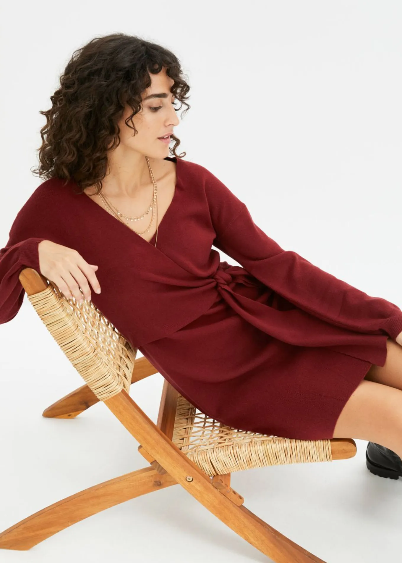 Vestido de punto de mezcla de viscosa