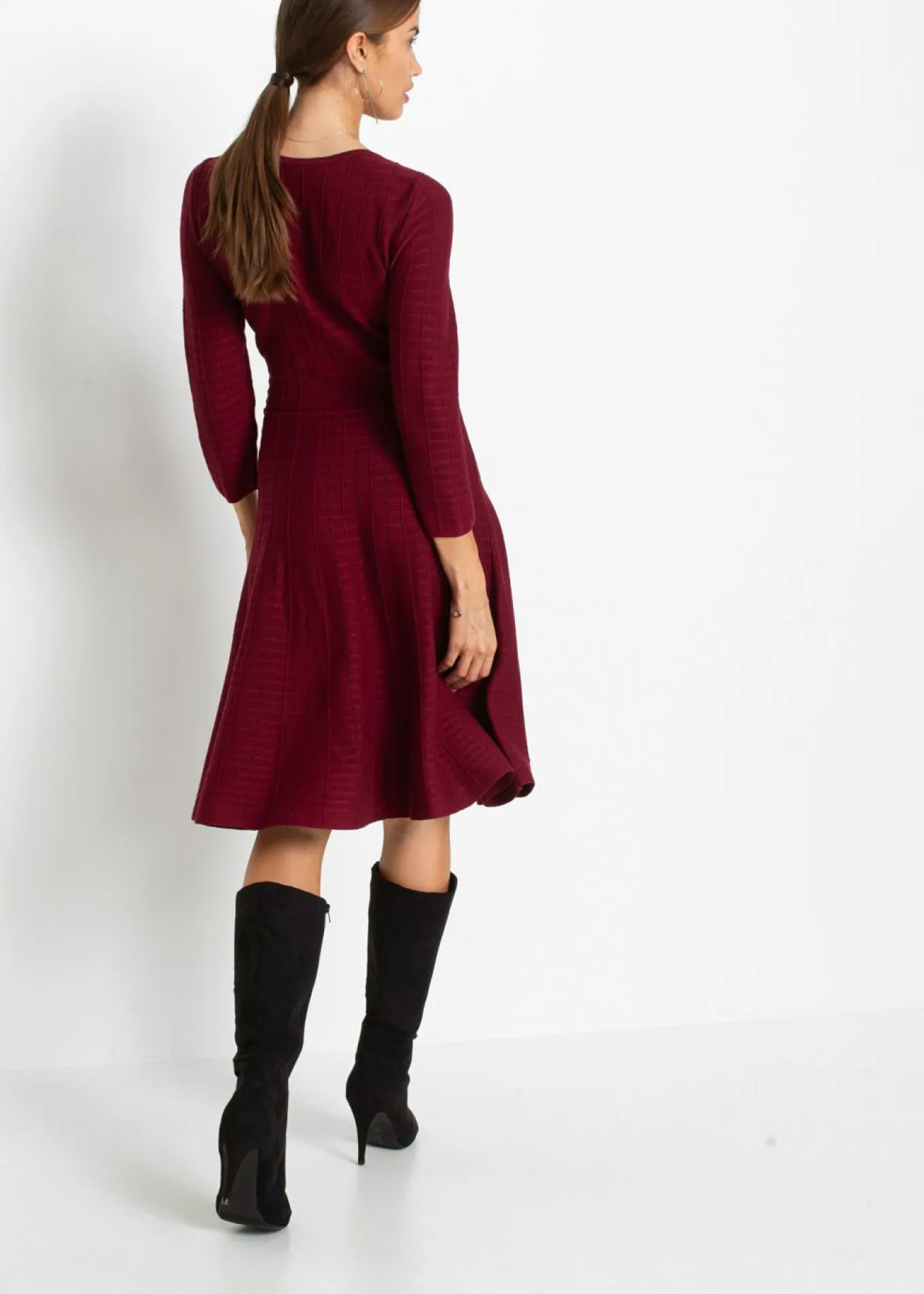 Vestido de punto de mezcla de viscosa suave