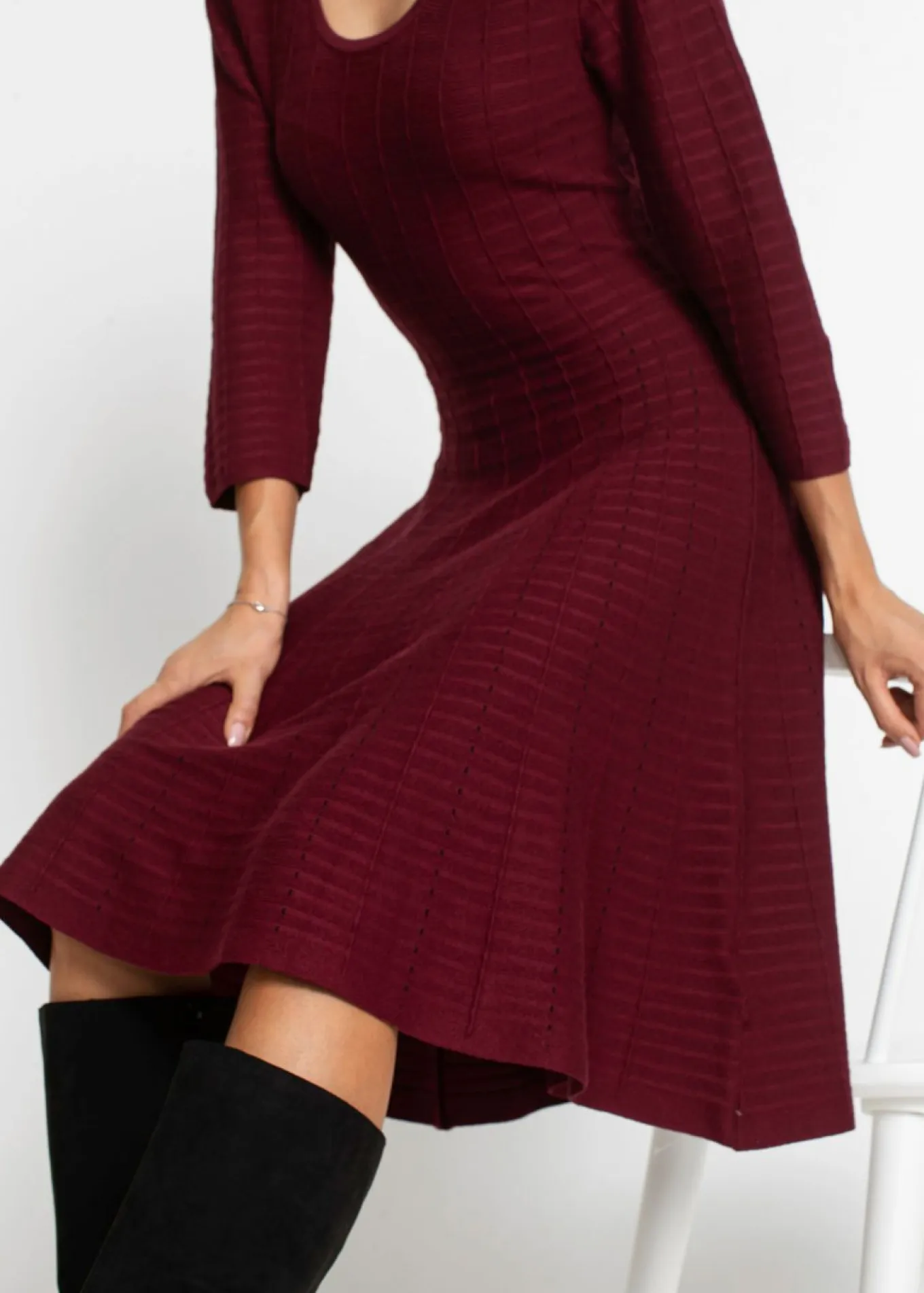 Vestido de punto de mezcla de viscosa suave