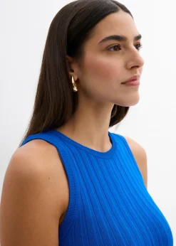 Vestido de punto de mezcla de viscosa con línea en A