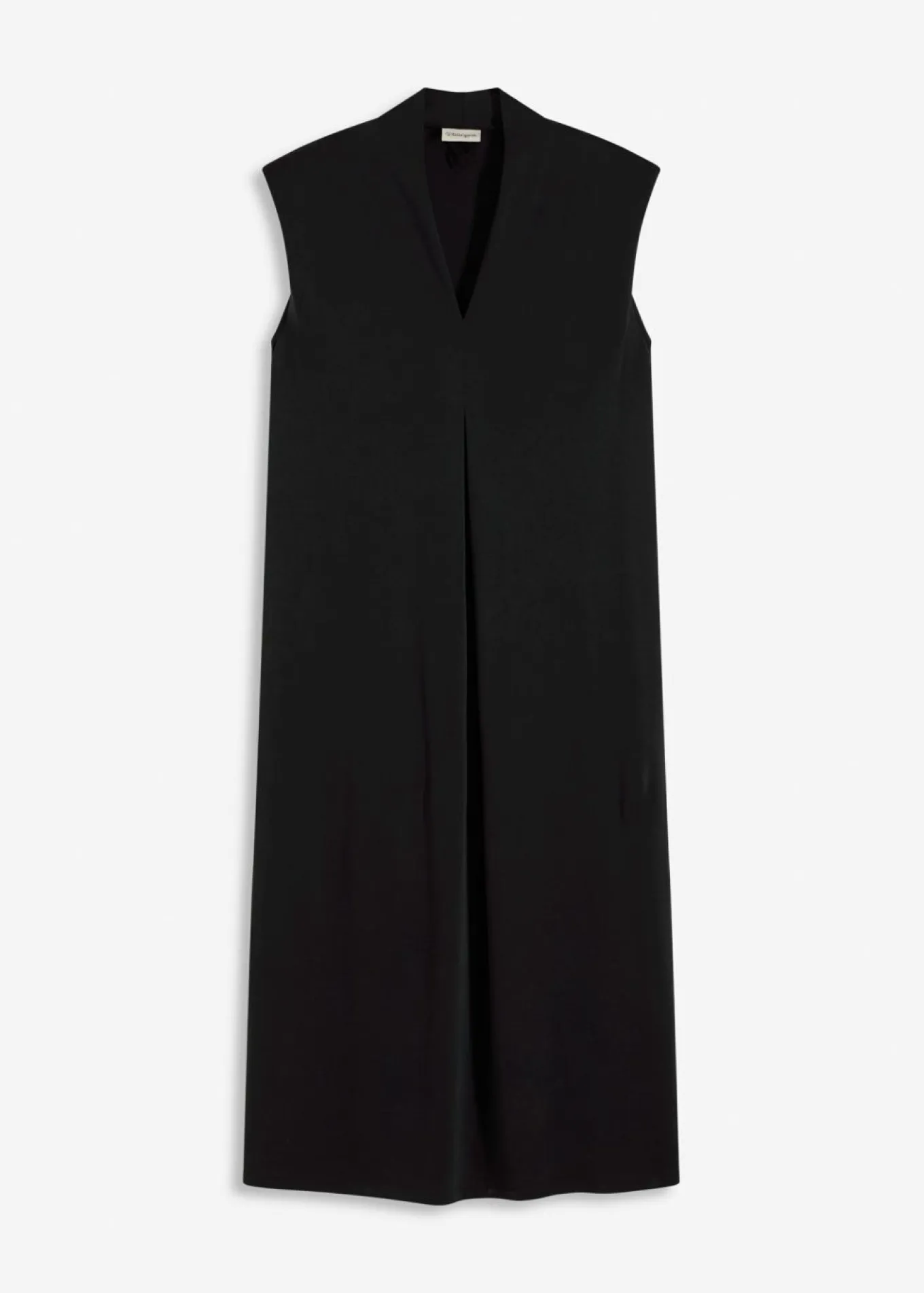 Vestido de punto de piqué de viscosa con hombreras
