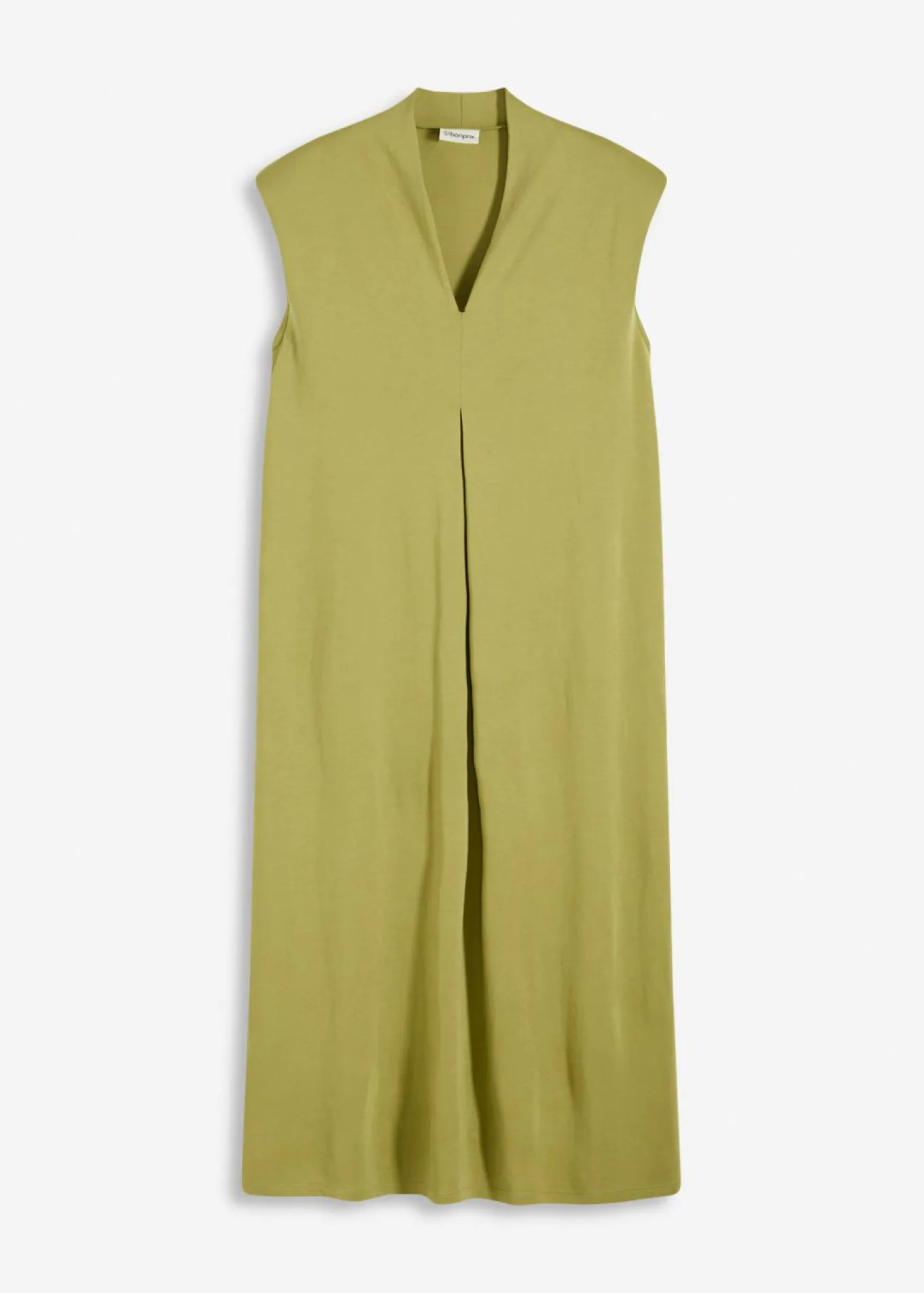 Vestido de punto de piqué de viscosa con hombreras