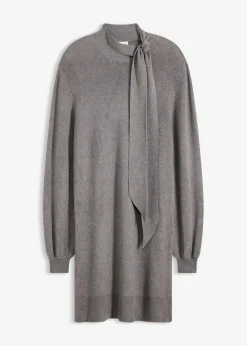 Vestido de punto de suave mezcla de viscosa con lazo