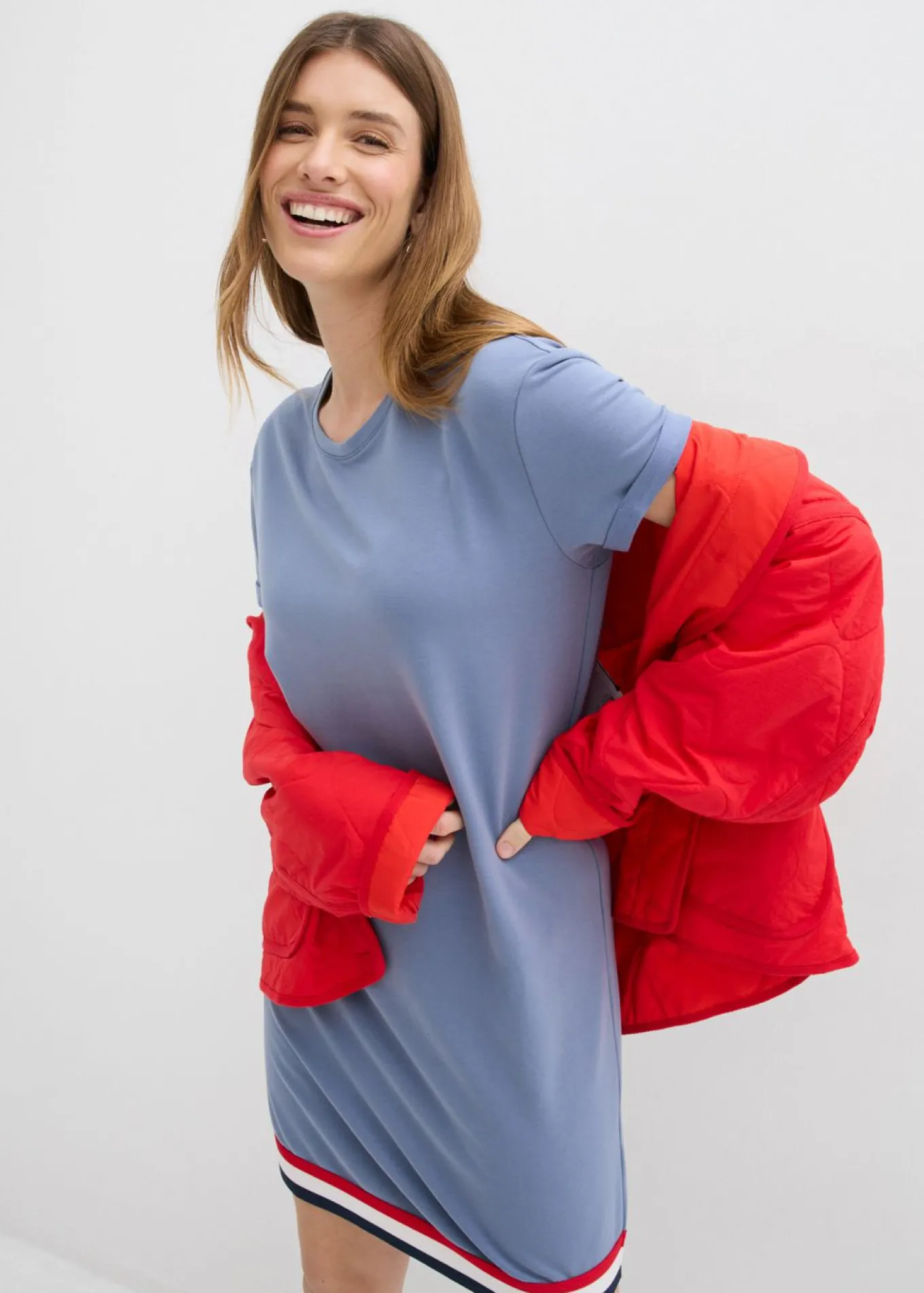 Vestido de punto de suave mezcla de viscosa