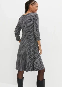 Vestido de Punto di Roma en mezcla de viscosa con estampado jacquard