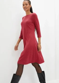 Vestido de Punto di Roma en mezcla de viscosa con estampado jacquard