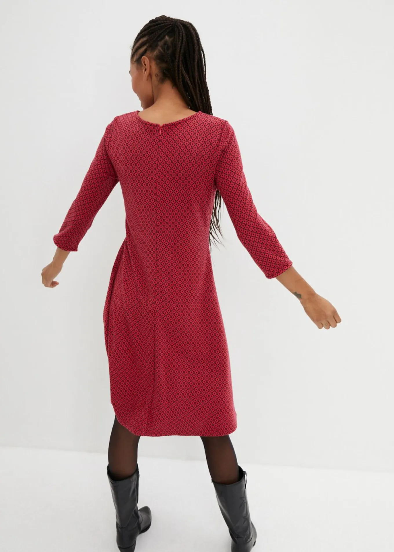 Vestido de Punto di Roma en mezcla de viscosa con estampado jacquard