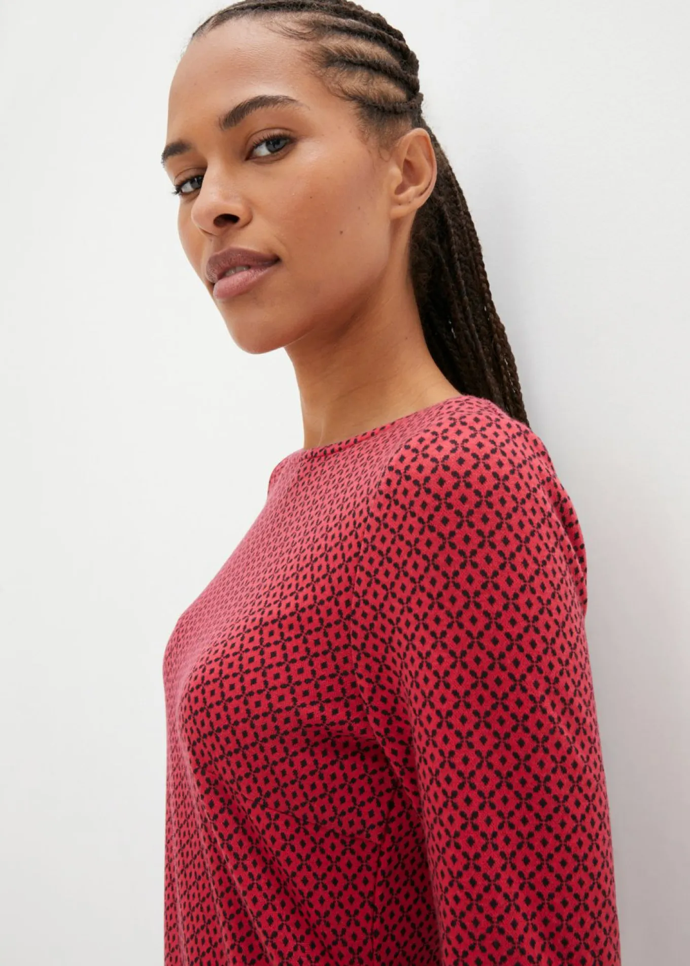 Vestido de Punto di Roma en mezcla de viscosa con estampado jacquard