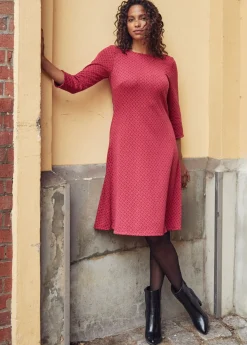 Vestido de Punto di Roma en mezcla de viscosa con estampado jacquard