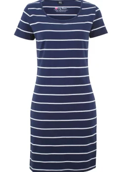 Vestido de punto elástico de manga corta