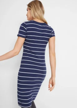 Vestido de punto elástico de manga corta
