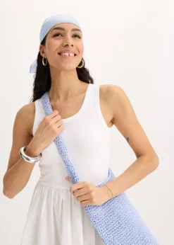 Vestido de punto en mezcla de materiales
