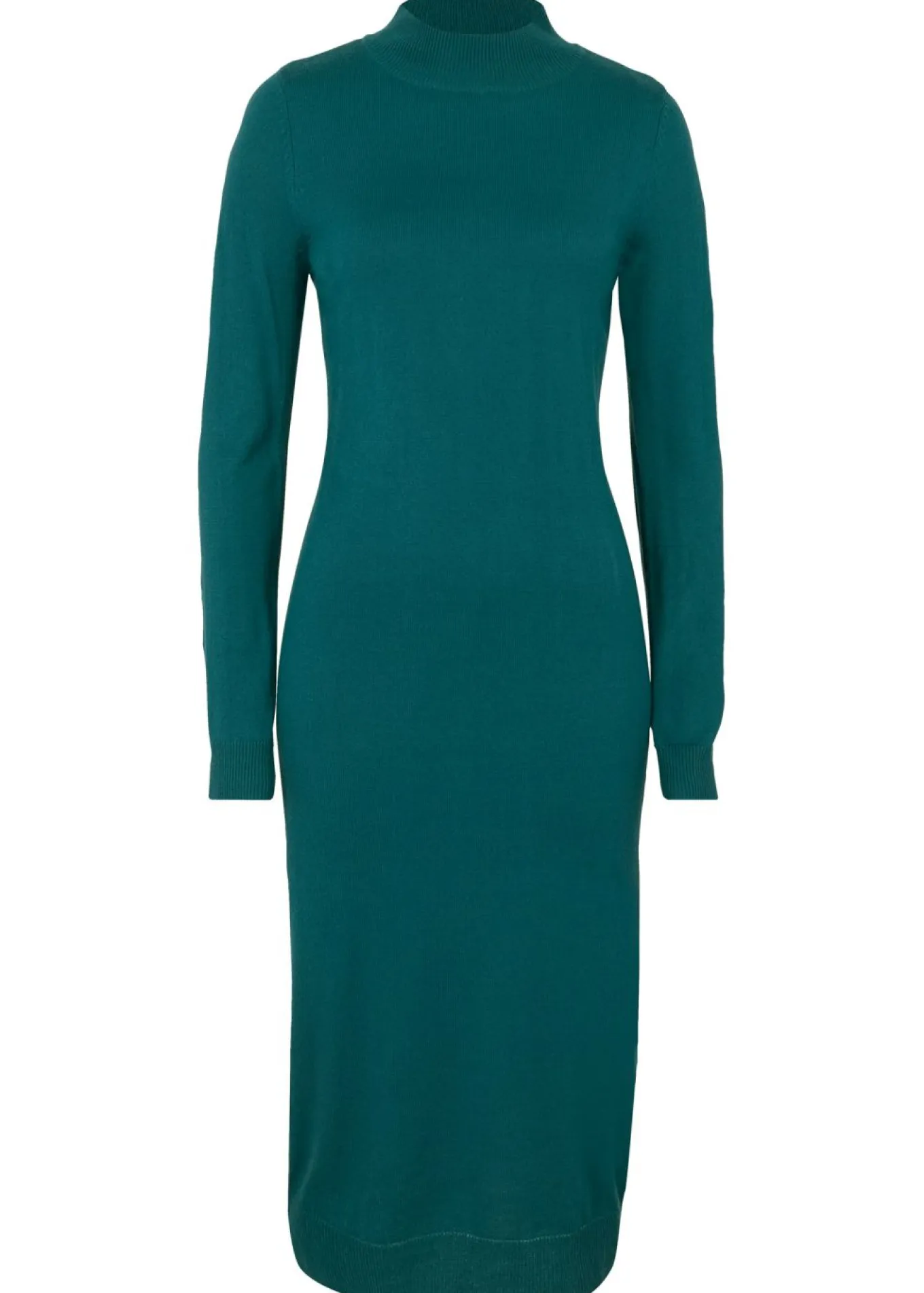 Vestido de punto fino con cuello alto