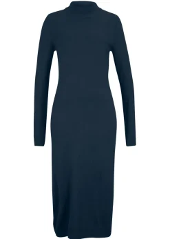 Vestido de punto fino con cuello alto