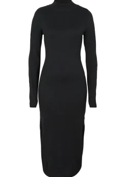 Vestido de punto fino con cuello alto
