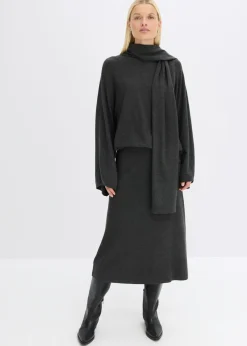 Vestido de punto fino de mezcla de viscosa suave