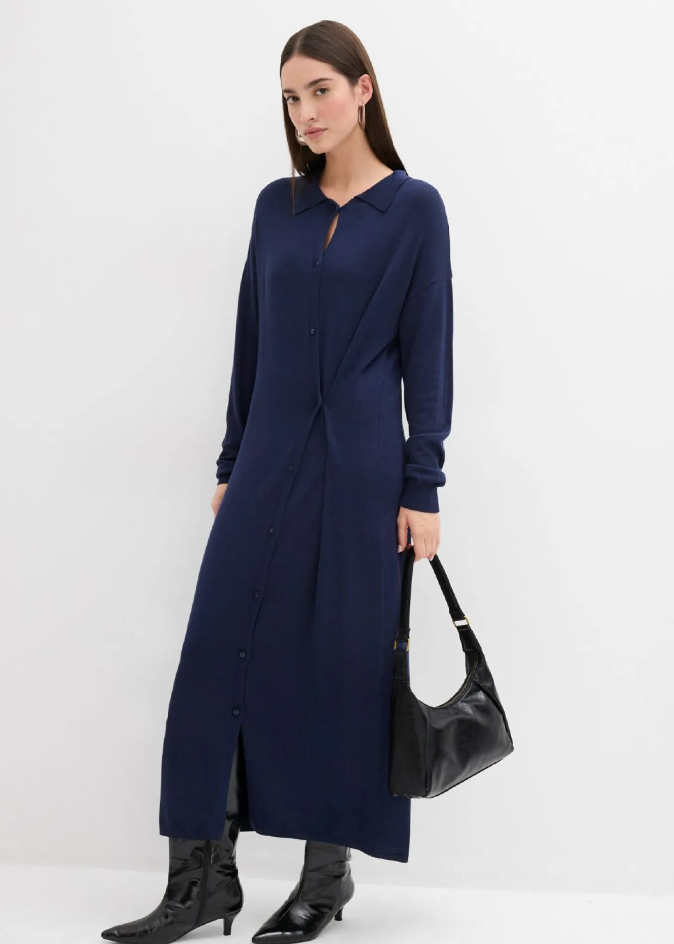 Vestido de punto fino de mezcla de viscosa