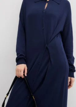 Vestido de punto fino de mezcla de viscosa
