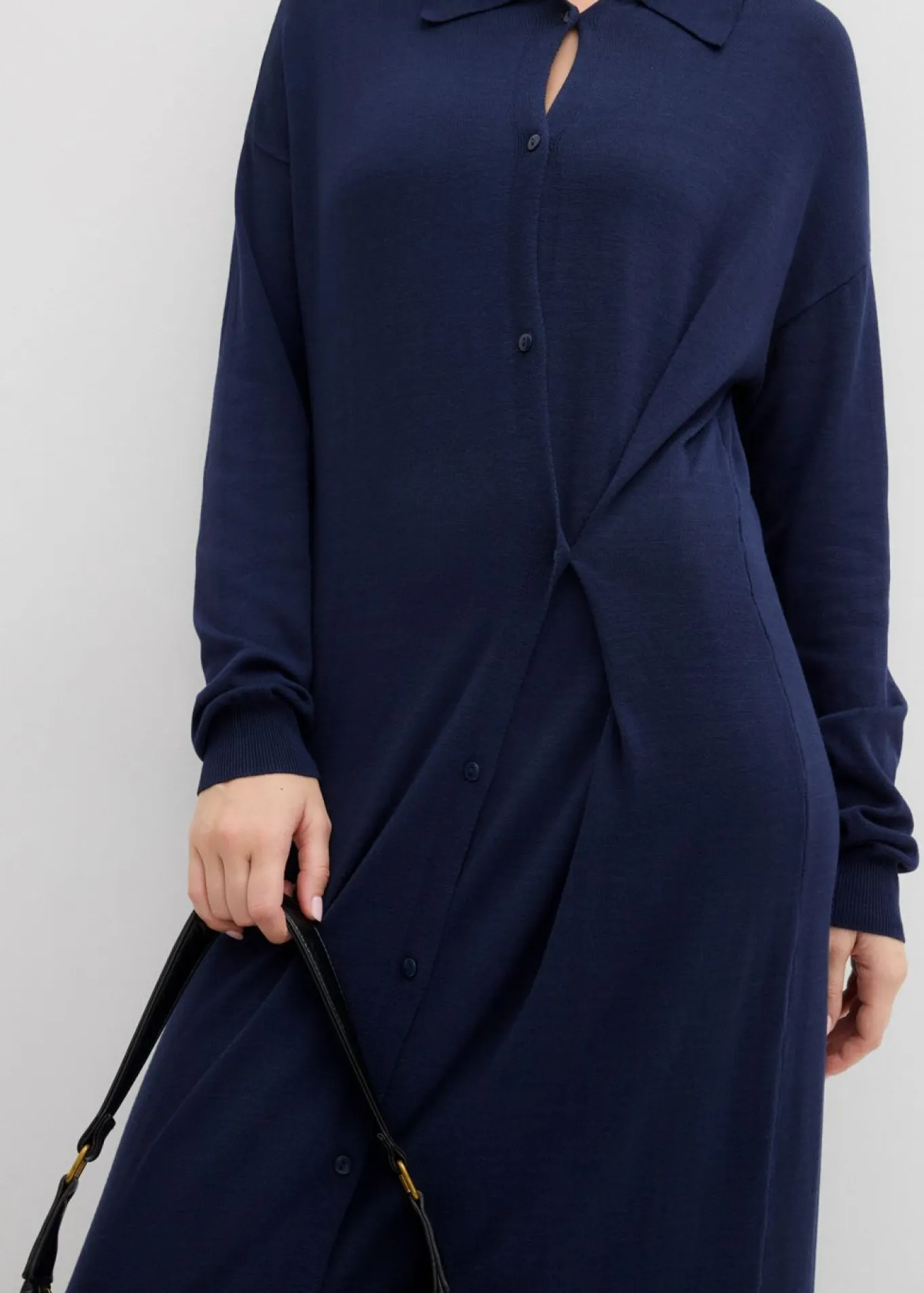 Vestido de punto fino de mezcla de viscosa