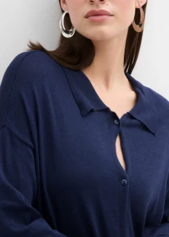 Vestido de punto fino de mezcla de viscosa