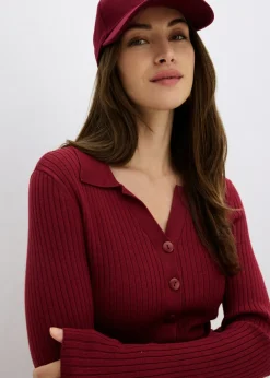 Vestido de punto fino de mezcla de viscosa suave
